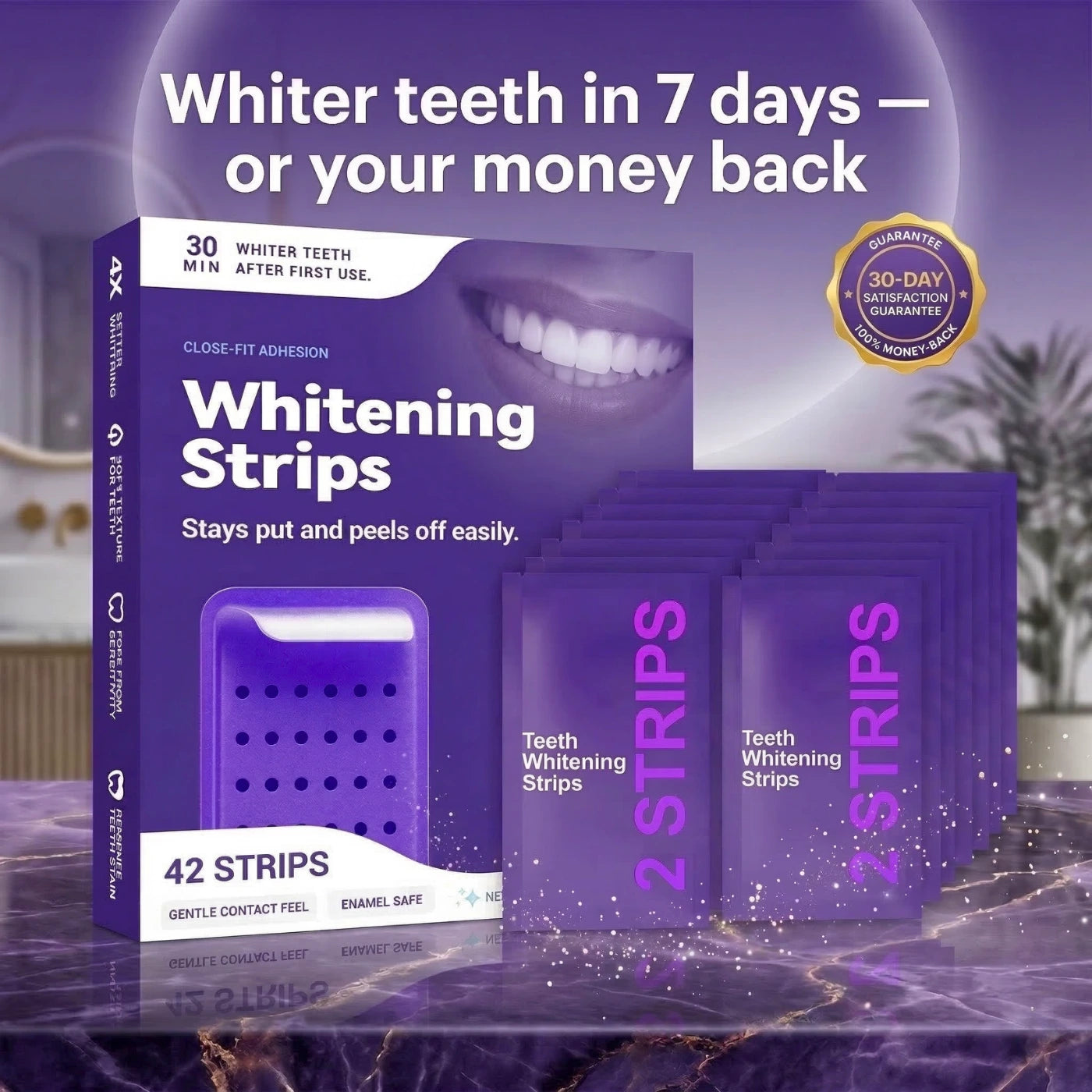 Caluxis™ Purple Teeth Whitening Strips