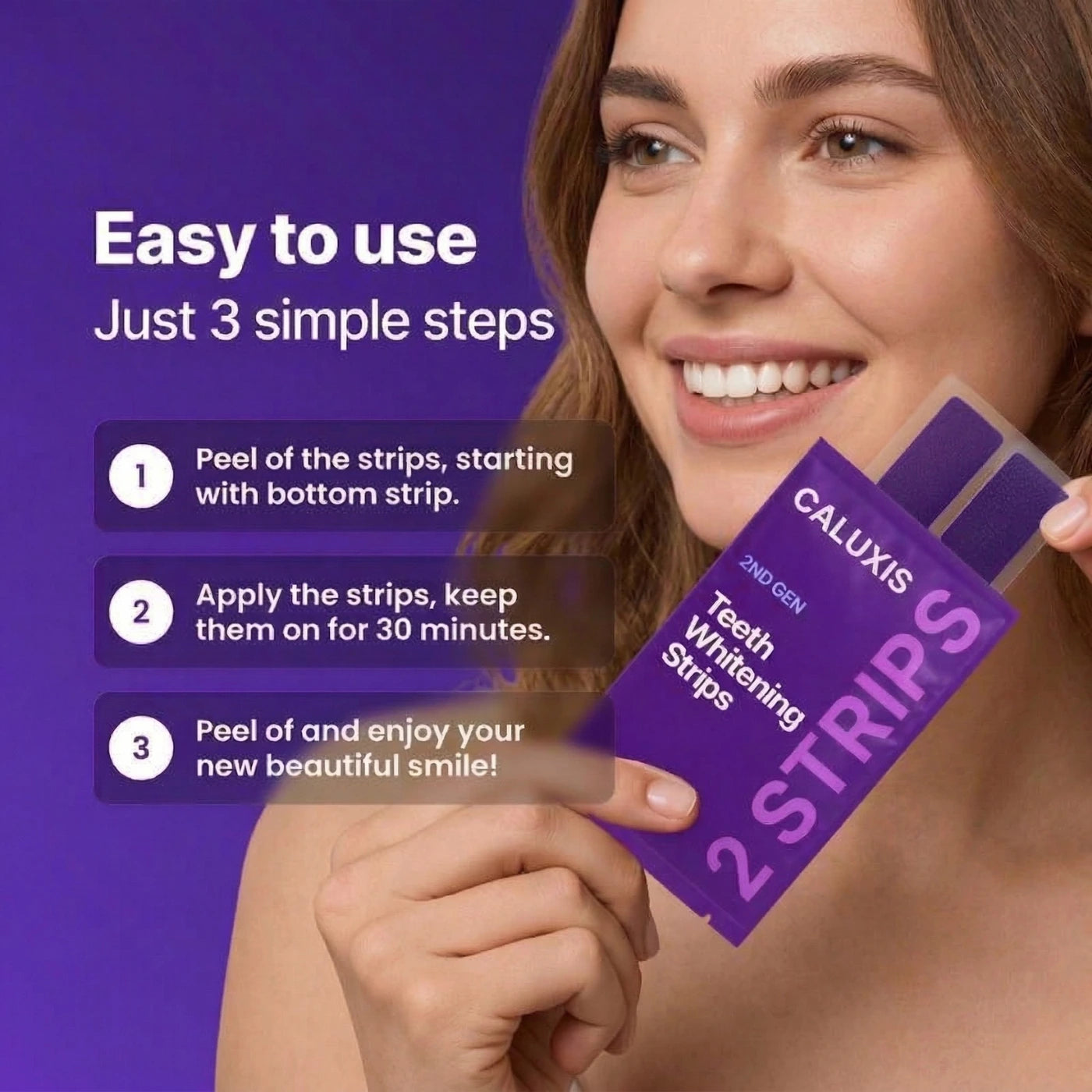 Caluxis™ Purple Teeth Whitening Strips